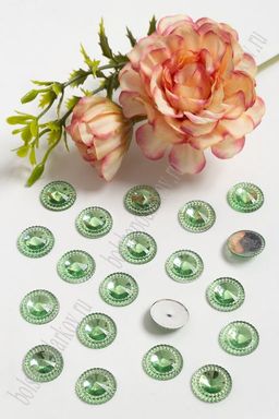 Стразы "Круг-декор" 14 мм (1000 шт) SF-798, салатовый