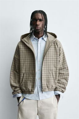 CHECK BOXY FIT JACKET - Zara фото 2