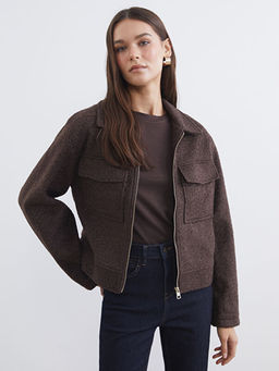 G?mlek Yaka Kad?n Ka?e Ceket