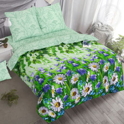 Постельное белье Пелагея (поплин DE LUXE) 2,0 сп./Пододеяльник: 1 шт. - 215*175; Простыня: 1 шт. - 215*200; Наволочка: 2 шт. - 70*70; DE LUXE