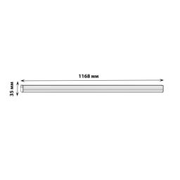 ULI-Q150 18W/4000K IP40 WHITE Светильник линейный светодиодный (аналог Т5), 220В, с выключателем. Кабель и крепление в/к. Белый свет (4000K). Корпус белый. TM Volpe