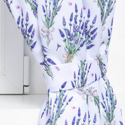 Шторы для кухни с подхватами Этель Lavender, 145×180 см, комплект - 2 шт.