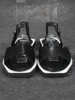 08-PED56-2 BLACK Босоножки женские (натуральная кожа)