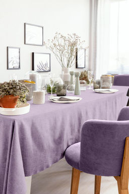 Скатерть рогожка арт 903 145х220 "Wenge" рис 60008-17 Lavender