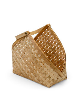 Корзина плетёная для хранения Lon, с ручкой, ива, цвет натуральный, набор 2 шт.