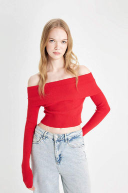 Cool Slim Fit свитер с открытыми плечами