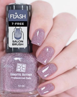 Brigitte Bottier Лак FLASH (Вспышка) светоотражающий эффект тон 02 розовато-серый 12мл