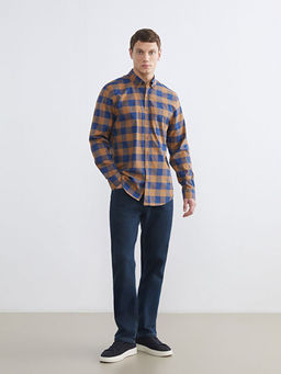 Regular Fit Ekose Poplin Erkek G?mlek