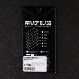 Защитное стекло для iPhone 14 Pro, антишпион, 9H, 0.33 мм, чёрное - Simaland фото 4