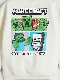 Minecraft Bask?l? Erkek Bebek Sweatshirt