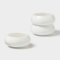 Соусники Magistro OliveQueen, 110 мл, 9×4 см, набор 3 шт., фарфор, белые