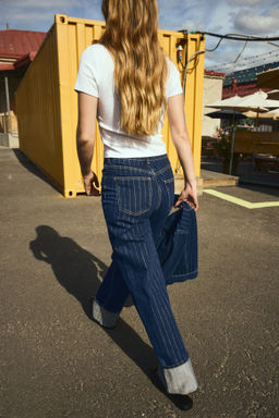 Wide Ultra High Turn-up Jeans - H&m фото 5