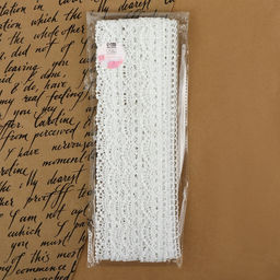 Кружево гипюровое, 25 мм, 6.8±0.5 м, цвет белый