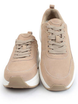 05-A504-4 DK. BEIGE Кроссовки женские (натуральная замша)
