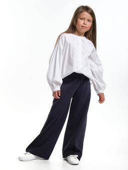 Нарядная блузка в школу UD 7980 голубой - Mini maxi фото 11