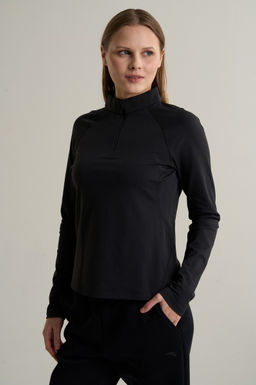 Лонгслив half-zip утепленный Черный ANTA TRN LS Tee