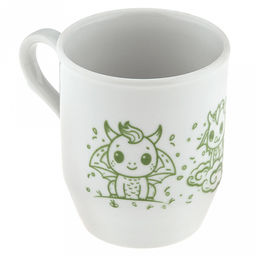 Кружка детская фарфоровая 210мл, форма Русское поле, с ручкой, шелкотрафаретная печать, деколи в ассортименте (Россия) - Домашняя мода фото 4