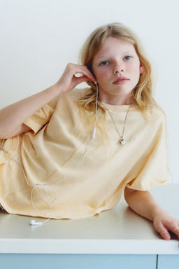 CONJUNTO CAMISETA Y PANTAL?N WIDE LEG LISOS / Amarillo - Zara фото 9