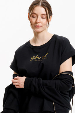 ЕВТ 3305/темный черный фуфайка жен