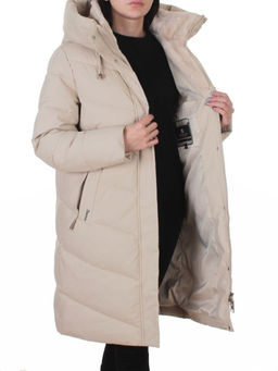 6605B LT. BEIGE Пальто зимнее женское (200 гр. холлофайбер)