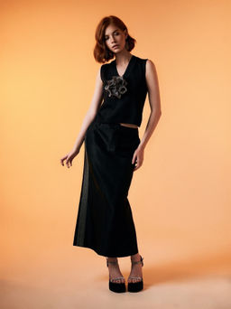 N2416 юбка женская черный - Mozart фото 6