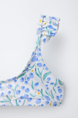 6-14 A?OS/ BIKINI ESTAMPADO HOJAS / Azul - Zara фото 3