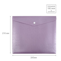 Expert Complete Trend ICEberries Папка-конверт для тетрадей с кнопкой A5+ 180 мкм лён 20 шт. ежевика ЕС211120052