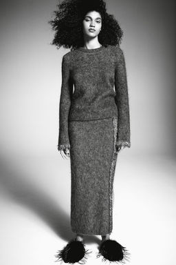 Falda de punto con cuentas - H&m фото 3