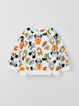 Bisiklet Yaka Minnie Mouse Bask?l? K?z Bebek Sweatshirt ve E?ofman Alt 2li - Waikiki фото 2
