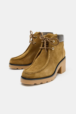 LACE-UP HEELED ANKLE BOOTS - Zara фото 10