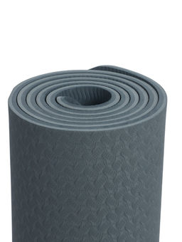 Коврик для фитнеса и йоги ONLYTOP, 183×61×0.8 см, графитовый