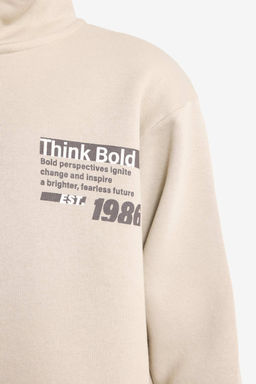 Yar_m Fermuarl_ __i Yumu_ak T_yl_ Bask_l_ Sweatshirt Erkek _ocuk - Defacto фото 5