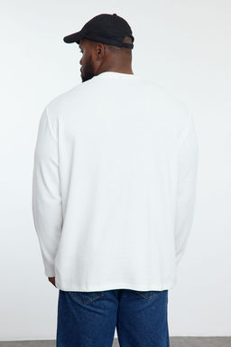 TRENDYOL MAN Buyuk Beden Siyah %100 Pamuk Regular/Normal Kesim Dokulu Kal?n Rahat T-Shirt TMNAW25BF00001 - Trendyolmilla фото 5