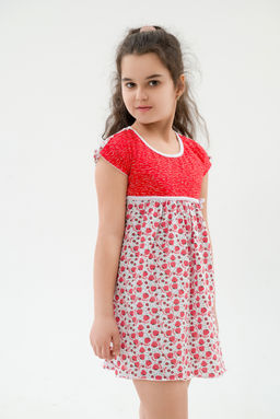 Ночная сорочка детская из кулирки Ярославна клубничка