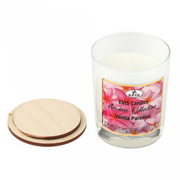 Свеча "Кэди" д7,5см, h9см, ароматизированная, парафин, в стекле, время горения 36 часов, "Vanilla Paradise" (Россия)