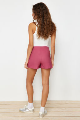 TRENDYOLMILLA Pembe Baglama ve Kusgozu Detayl? Dokuma Sort Etek TWOAW21SR0038  фото 6