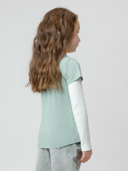 КР 302822/голубой прибой к635 фуфайка (футболка) для дев