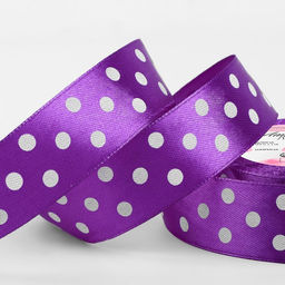 Лента атласная «Горох», 25 мм, 23±1 м, фиолетовая №154