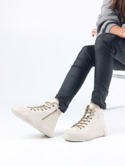 Ботинки 217.PODYUM151be. светло бежевый/Мех