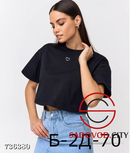 Женская однотонная футболка