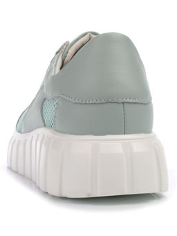 03-PDA93-3 GREEN Полуботинки спортивные женские (натуральная кожа, сетка) - No name фото 6