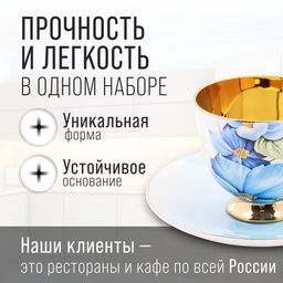 60309 Чайный/наб 12пр 200мл фарфор ПРЕМИУМ LR (х6) - Mayer&boch фото 3