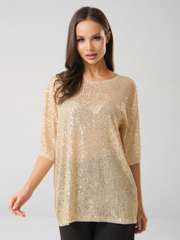 Блузка с пайетками - Stilla фото 4