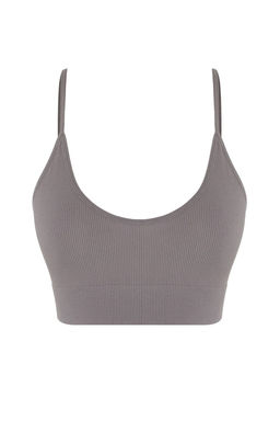 TRENDYOLMILLA Siyah Seamless/Dikissiz Ip Ask?l? Balensiz Kaps?z Bralette Orme Sutyen THMAW23SU00140 фото 5