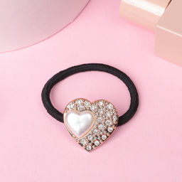 Цена за 6 шт. Резинка для волос «Мэйбл», сердце, 5 см