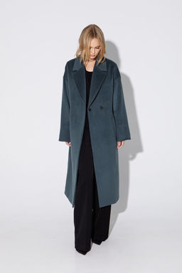 Пальто Pirs 4847 серо-бирюзовый  фото 6