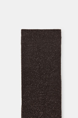 RIBBED SOCKS WITH METALLIC THREAD - Zara фото 4