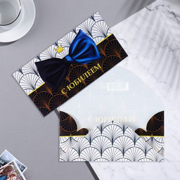 Цена за 10 шт. Конверт для денег С Юбилеем! 17х8,5 см