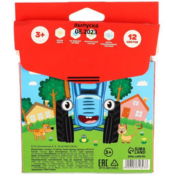 Фломастеры с кистью Синий трактор, 12 цветов  фото 12