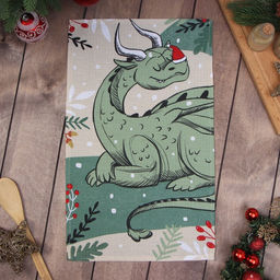 Полотенце Доляна Новогоднее настроение 28х46 см, 100% хл, вафля 160 г/м2